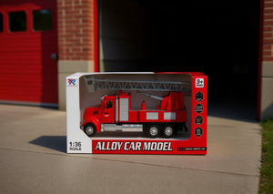 Camión de bomberos de aleación de titanio, modelo a escala 1:36, vehículo de juguete fundido a presión para niños mayores de 3 años - Product Image 2