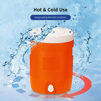 Seau Isotherme Portable de 28L Grande Capacité pour Extérieur, Maintien au Froid 48 Heures, avec Poignée et Robinet, pour Vin, Aliments, Camping - Vente en Gros
