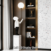 Mueble de TV Moderno de Lujo en Madera con Estantes con Pantalla LED y Chimenea Eléctrica, Consola Multimedia para Sala de Estar, Dormitorio y Hospital