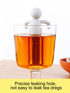 Nueva cocina café y té herramientas Infusor de <span class=keywords><strong>te</strong></span> muñeca forma de tubo 304SS colador de té mango de silicona Infusor de té - Product Image 6