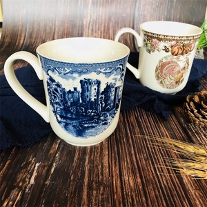 Tasse à eau en céramique motif Blue Castle JBS pour l'exportation - Product Image 2