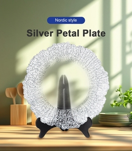 Đĩa thủy tinh trong suốt, trang trí, dùng làm đĩa lót cho tiệc cưới, trưng bày bàn ăn, trang trí nhà cửa - Product Image 6