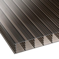 Feuille à double paroi en polycarbonate résistant aux UV feuille de toiture transparente en polycarbonate étanche/feuille de pc