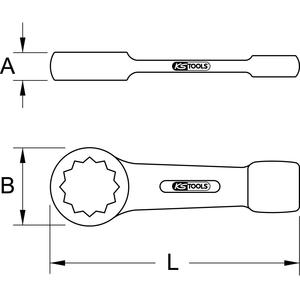 KS công cụ bronzeplus Vòng <span class=keywords><strong>slogging</strong></span> cờ lê 110 mm - Product Image 2