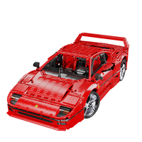 XJD JD017 Blocs de construction de voiture de sport F40 à l'échelle 1:8, 4026 pièces, modèle ABS, ensemble de briques de voiture de course, jouet STEM pour adultes, cadeau