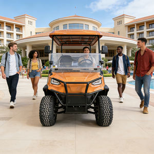 Voiturette électrique 4+2 places pour hôtel et complexe hôtelier, véhicule à faible vitesse avec auvent, batteries sans entretien 60V - Product Image 6