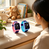 Premium Q12 Kinder-Smartwatch, IPS-Farbdisplay, SOS-Positionierung, Eingebautes Thermometer, Fernbedienung