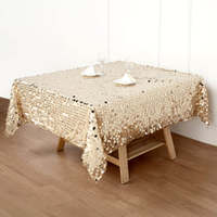 Vente chaude 18mm Silver Sequin Sparkle Table Cover pour événement de mariage