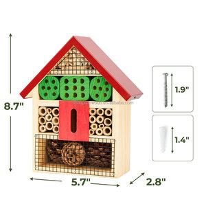 Commercio all'ingrosso <span class=keywords><strong>di</strong></span> <span class=keywords><strong>legno</strong></span> massello insetto selvatico Hotel Bee Bug formica fattoria con modello animale per la casa degli insetti e Bug Shelter - Product Image 5
