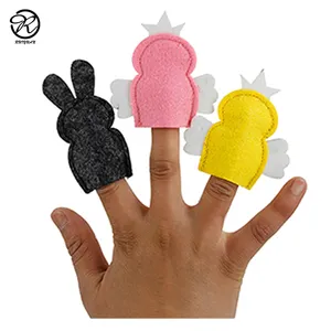 Finger puppen Filz Profession elle maßge schneiderte Tier puppe Filz Finger Hände Finger puppen