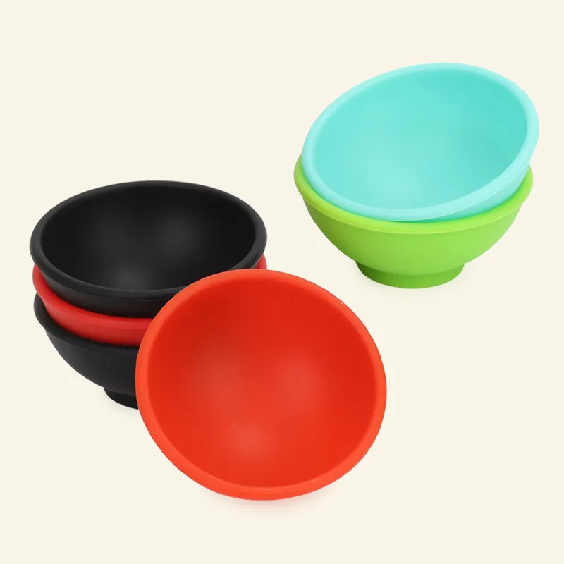 Tigelas De Petisco Reutilizáveis Multicolor Tigelas De Condimento De Silicone Mini Silicone Pinch Bowls para Molho Nozes Doces Frutas Aperitivo Lanches