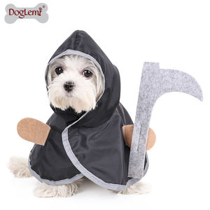 고급 디자이너 폴리에스터 후드 티셔츠 맞춤 할로윈 고양이 및 강아지 반려동물 코스튬 (클래식 액세서리 포함) - Product Image 1