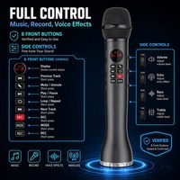 Microphone sans fil OEM avec moniteur/écran, microfono inalambrico profesional, système de karaoké, haut-parleur tout-en-un