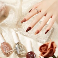 Vernis à ongles en gros, vernis à ongles à base d'eau, séchage rapide, peel-off, couleur naturelle, effet brillant, vernis à ongles éclatant