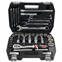 Jeu de clés à douilles ANDUUK en acier au chrome-vanadium, kit de douilles à cliquet robustes pour la réparation automobile, outil de démontage d'écrous et de boulons