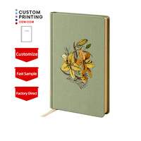 Cuaderno con Cubierta Personalizada, Resistente, Ligero, Tamaño B5, Impresión Moderna y Profesional, Cubierta de Tela de Lino
