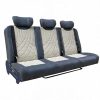 Siège banquette 3 places pour camping-car avec dossier haut et ceinture de sécurité 180° - Vente en gros usine °   Dossier pliable réglable personnalisable