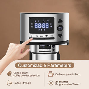 Cafetera Eléctrica Portátil de Goteo, 1300w, con Función de Mantener Caliente, Ajuste de Grosor de Molienda, Automática, para Espresso, Superventas - Product Image 2