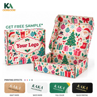 Boîtes d'expédition de Noël personnalisées imprimées en couleur, boîtes d'expédition de fêtes avec logo pour cadeaux e-commerce par KAKA