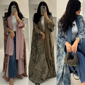 Cárdigan Moderno y Cómodo, Vestido <span class=keywords><strong>de</strong></span> Manga Larga, <span class=keywords><strong>Ropa</strong></span> Transpirable <span class=keywords><strong>de</strong></span> Estilo Europeo y Americano, Túnica para <span class=keywords><strong>Mujer</strong></span>, Musulmán - Product Image 3