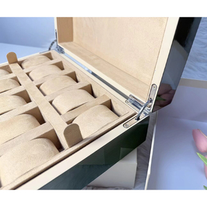 Caja de Almacenamiento para Relojes de Madera Verde, Directo de Fábrica, 10 Ranuras, Organizador de Relojes de Lujo con Logotipo Personalizado para Relojes de Marcas Famosas - Product Image 5