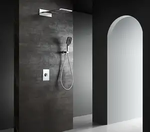Miglior montaggio a parete caldo freddo sicurezza grande soffione doccia sistema Panal bagno pioggia pioggia cascata doccia rubinetto Set