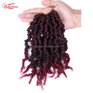 Pre-retorcido primavera Twist pelo Crochet 15 raíces/paquete extensiones de ganchillo pasión Twist pelo trenzas de Crochet - Product Image 6