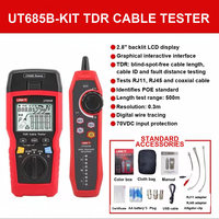 UNI-T UT685A/B Professioneller TDR-Kabeltester 500m Längentest POE 802.3AF mit Wiremap RJ45 RJ11 Koax LAN Tester-Kit
