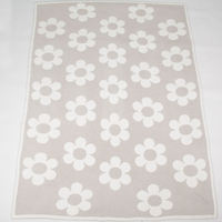Couverture tricotée accepter personnalisé Super doux fleur Jacquard 100% Polyester tricot couverture pour literie d'hiver