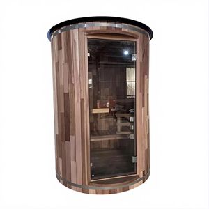 Noir Électrique Traditionnel En Bois à Guanzhou 2 4 6 Personnes Sauna Finlandais Au Feu De Bois Australie Cèdre Harvia Sauna Extérieur Baril - Product Image 5
