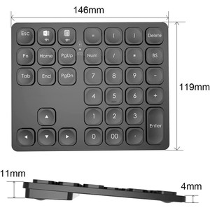 Nuevo Teclado Numérico Inalámbrico Ergonómico RGB JOMAA, Teclado Numérico Recargable, Teclado Inalámbrico BT para Computadora Portátil y Tableta - Product Image 5