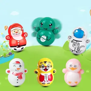 2023 baru bayi awal pendidikan boneka Tumbler amfibi desain indah dinosaurus kartun FunnyPlastic Tumbler mainan mandi