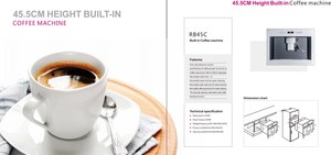 Máquina de Café Espresso Integrada Totalmente Automática de 60cm*45cm, Capacidad de 2L, Espumador de Leche, 1560W, Negra, Certificación RoHS, Italia - Product Image 5