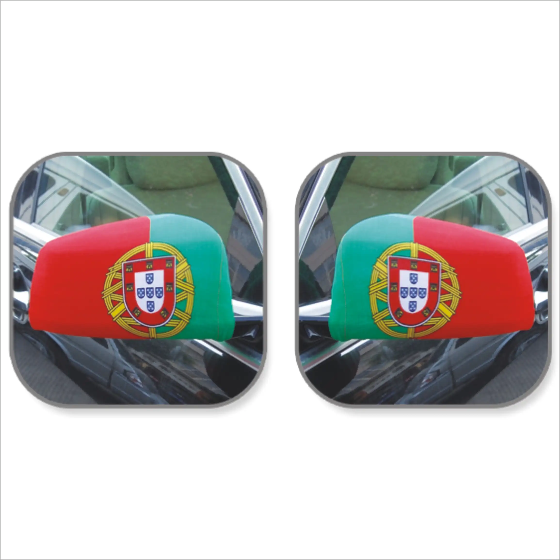 Bandeira elástica do país de alta qualidade portugal tampa do espelho lateral do carro