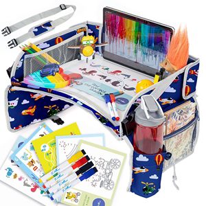 Muestra gratuita: Bandeja de viaje para niños con pizarra de borrado en seco, esenciales para viajes, soporte para tabletas anticaída, escritorio de regazo, juguete para niños pequeños - Product Image 1