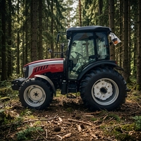 Nouveau tracteur agricole à roues 4x4 de 100 CV avec moteur LD et moteur haute puissance, équipement agricole de 2000 kg, garantie 1 an