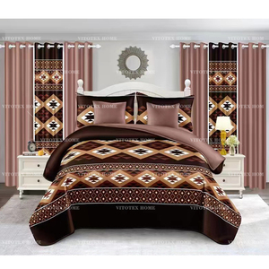 China Factory Hot <strong>Sale</strong> 2024 New Design Printed Bedsheet <strong>Set</strong> 8pc <strong>Bedding</strong> <strong>Set</strong> <strong>with</strong> <strong>Matching</strong> <strong>Curtains</strong> - Product Image 5