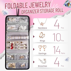 Thời trang PU đa chức năng lớp lưu trữ túi với dây kéo đóng cửa tăng cường có trật tự du lịch hoặc cuộc sống chế độ - Product Image 6