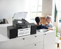 Tourne-disque professionnel multifonction avec radio Lecture de CD Lecture de cassettes USB SD