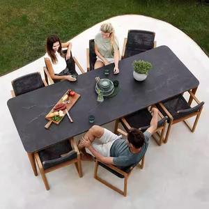 ชุดโต๊ะและเก้าอี้ไม้สักสำหรับสวนกลางแจ้ง กันน้ำ เหมาะสำหรับลานบ้าน ระเบียง และพื้นที่กลางแจ้ง - Product Image 2