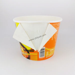 Taza de papel de doble pared con logotipo personalizado impreso de Xiamen, contenedor de sopa de fideos instantáneos con capa de PE para leche de arroz Ramen para servir alimentos - Product Image 4
