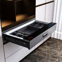 HNOSS Leder Passwort Finger abdruck Safe Box Kleider schrank Versteckte Schiebe schmuck Schublade Safe