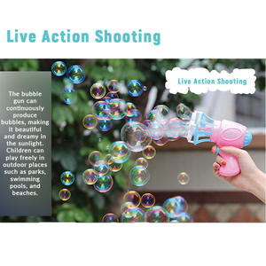 Pistola de Burbujas Eléctrica con Ventilador, 3 Colores, 2 Líquidos para Burbujas, Doble Modo, para Niños, Jardín, Playa, Fiestas, Regalos - Product Image 3