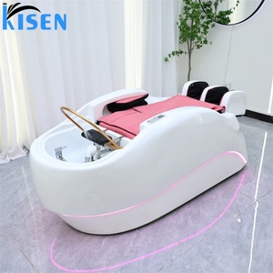 Kisen Lit de lavage auto de luxe avec massage 4D du cuir chevelu, thérapie corporelle complète, fonction vapeur, commande en anglais, tension adaptative - Product Image 4