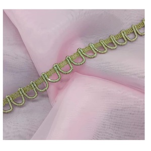 Adornos Bordados Cornely de 2 cm, Color Safari, Mezcla de Poliéster y Algodón, Hecho en Italia, para Prendas de Vestir, Costura y Manualidades - Product Image 1