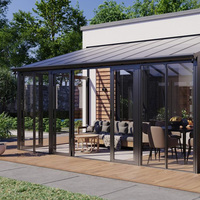 Pergola bioclimatique en aluminium à lames motorisées pour jardin, terrasse et pavillon extérieur