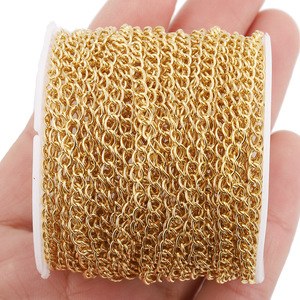 Chaîne de queue Aceworks en acier inoxydable plaqué or 18 carats |   Chaîne d'extension à maillons pour la fabrication de colliers et de bracelets DIY - Product Image 6