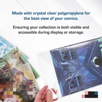 Vente en gros de sacs à bandes dessinées modernes en acrylique lavables pour le rangement, planches à bandes dessinées transparentes personnalisées, impression sérigraphique, origine USA
