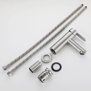<span class=keywords><strong>Robinet</strong></span> de salle de bain brossé en acier inoxydable commercial <span class=keywords><strong>robinet</strong></span> de lavabo à poignée unique - Product Image 6