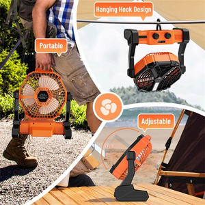 מאוורר קמפינג עם פנס לד נטען בצורת Y, מנורות לד בהירות גבוהה, פלסטיק ABS, סוללה 4000mAh/8000mAh, מאוורר אוהל חיצוני - Product Image 6